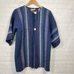 Vintage Bogside Weaving Newfoundland Sweater Womens M/L Wool Button Cardigan